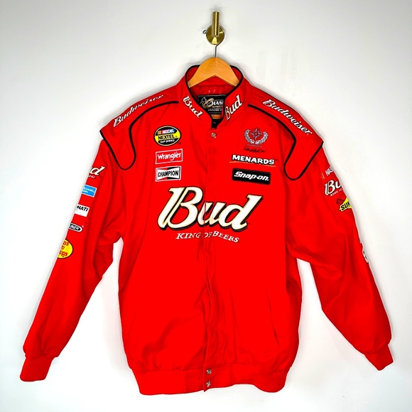 Vintage Budweiser Racing Nascar Jacket Chase Authentics Dale Earnhardt Size XL - Picture 2 of 15